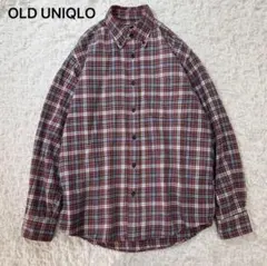 OLD UNIQLO オールドユニクロ　ヴィンテージ　紺タグ　チェック　シャツ