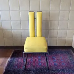イエロー　ポストモダンチェア　レトロ