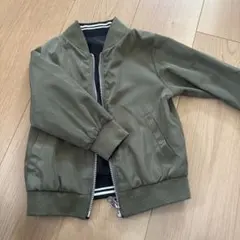 グローバルワーク2way MA-1スタイルジャケット オリーブグリーン/ブラック