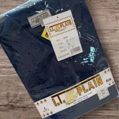 I.T. PLAIN　ポロシャツ　トップス　長袖　無地　メンズ　L　紺　未使用