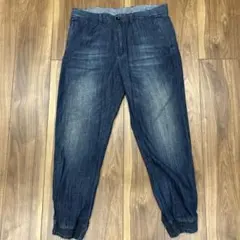 美品 定価3万 ポロラルフローレン ジョガーデニムパンツ リブ付き裾 W30