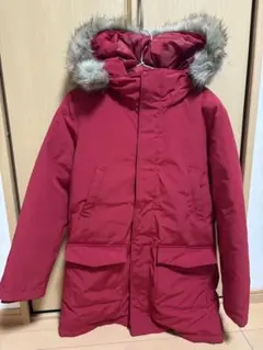 ユニクロ　パーデットコート　ジャンパー　アウター　160㎝　赤