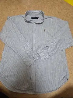 RALPH LAUREN ストライプ 長袖シャツ ブルー