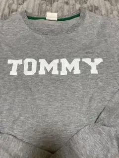 トミーガール ロゴプリント 長袖Tシャツ グレー