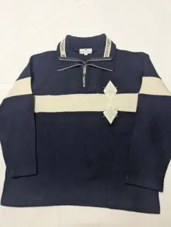 90s〜 courreges クレージュ ダブルネック ハーフジップ ニットのサムネイル