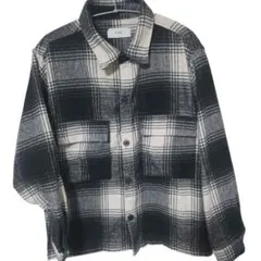 NIDO ネルシャツ ブラックとホワイトチェック