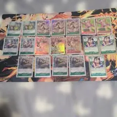ドンカード付き】赤緑ルフィ＆エース 構築済 デッキ 補足パーツ付き 99