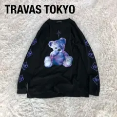 TRAVAS TOKYO トラバストーキョー ピンククマプリント長袖Tシャツ