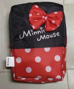 ミニーマウス ミニポーチ　赤/黒 水玉　小物入れ