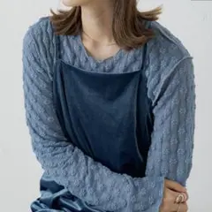 kastane 　フラワージャガードプルオーバー