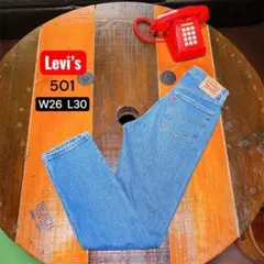 Levi’s 501 ボタンフライ デニムパンツ W26L30 ストレート 定番