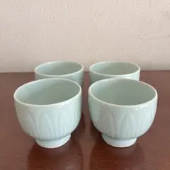 陶芸　青磁湯飲み4個セット
