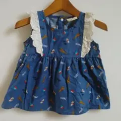 フタフタエッフェル塔プリント ネイビーブルー トップス 95cm