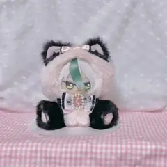 ハンドメイド 着ぐるみ おすわりぬい服 推し活 桃色 黒色 d592