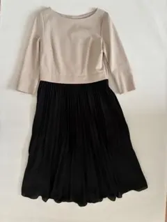 【KUMIKYOKU NAVY】ジャージーコンビプリーツ ワンピース組曲　Ｍ