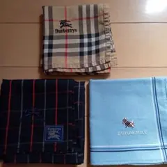 3連休価格！バーバリーメンズハンカチ、シール付き新品ネイビー他
