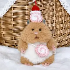 はむにぎり ぬい服 ぬいぐるみ 着ぐるみ 被り物 ひつじボンネット 白26