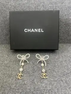 CHANEL ココマーク リボン ネックレス＆ピアス セット - メルカリ