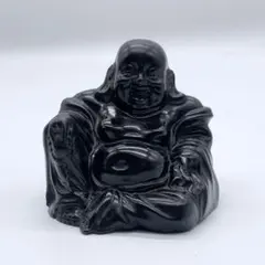 布袋様　七福神　置物　黒　ブラック　開運　縁起物　和風　金運　商売繁盛　レトロのサムネイル