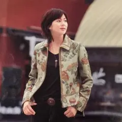 美品✨スポーティフ♡三浦りさ子さん着用♡Vネック長袖ニットプルオーバー（こげ茶）