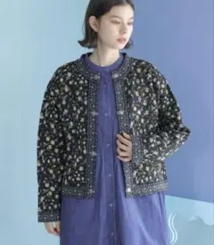 niko and… ニコアンド　フラワーアソート　刺繍カーディガン
