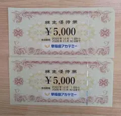 早稲田アカデミー株主優待券 １万円分