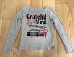 グレー 長袖 Tシャツ グラフィックプリント