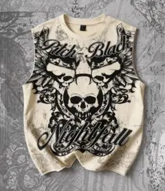 Opium y2k skull grunge ボーンT タンクトップ