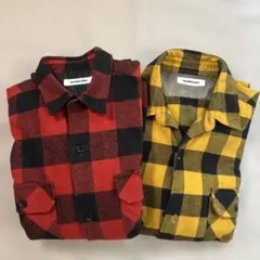 monkey time ネルシャツ ブロックチェック 2枚セット