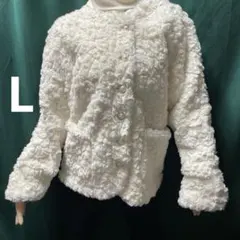 もこもこ アウター お洒落 デート L 試着のみ ボアジャケット TRUBE