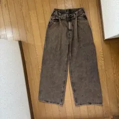 JEANASIS ジーナシス ブラウン パンツ ハイウエスト S