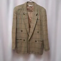 日本製 Chris montez チェック柄 ダブルブレストジャケット