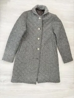 traditional whether wear キルティングコート　グレー