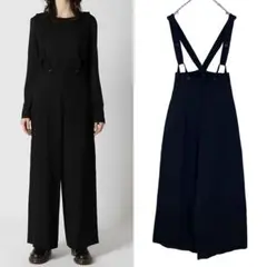 Y's ワイズ C/LI GABARDINE SUSPENDER PANTS 黒