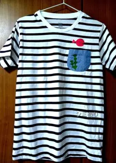 グラニフ 五味太郎 コラボ Tシャツ 『きんぎょが にげた』　ボーダー