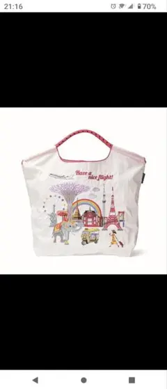 【新品】ボールアンドチェーン JALオリジナルバッグ ホワイト