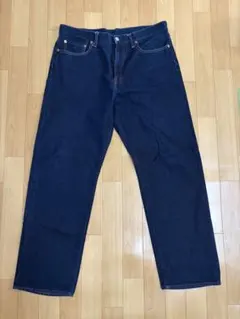 GU ストレートデニム ジーンズ ダークブルー　34