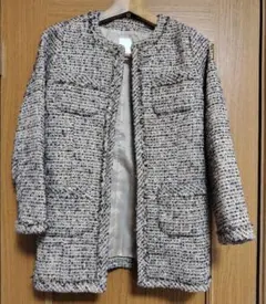 Te chichi ノーカラーツイードジャケット