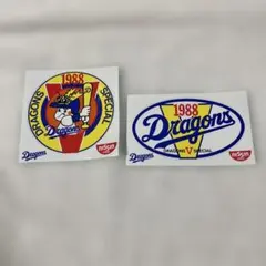 中日ドラゴンズ 1988年 ステッカー 2枚 特別版 日清食品のサムネイル