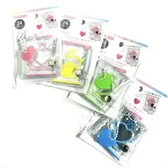 アルバムキーホルダー 24ポケット 4個セット カラフルハート