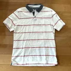 コットン ポロシャツ ホワイト/レッドのサムネイル