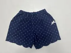 アプレレクール ネイビー 水玉模様 キュロット　ショートパンツ 140