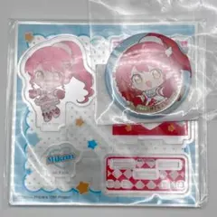 白玉みかん アクリルジオラマ＋缶バッジ　まるくじ アイカツ！×プリパラ