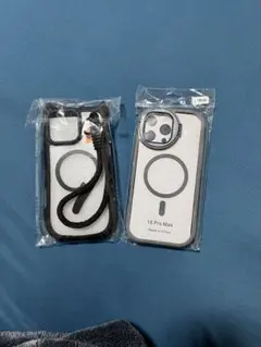 iPhone 16 Pro Max ハードケース ストラップ付き