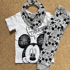 H&M ディズニー ミッキー Tシャツ レギンス スタイ 92 1Y 2Y 90