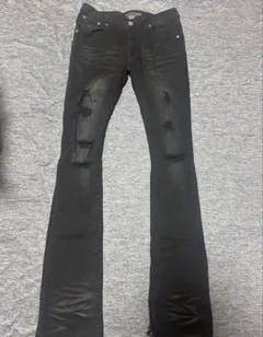 2025年最新】mnml デニムカラー：ブラック ブーツカットデニム・フレア