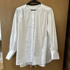 Ballseyホワイト 長袖シャツ ラウンドネック