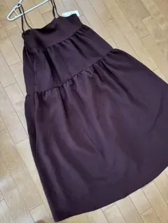 【新品未使用】LOWRYS FARM キャミワンピース ダークブラウン