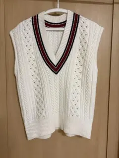 SNIDEL ケーブル編み Vネック ベスト　スナイデル