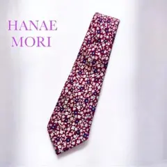 Hanae Mori ネクタイ ボルドー 花柄　 シルクのサムネイル